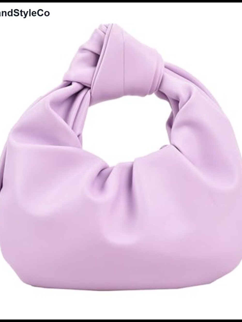 PU Leather Cloud Knotted Handbag Dumpling Underarm Hobo Clutch Purse